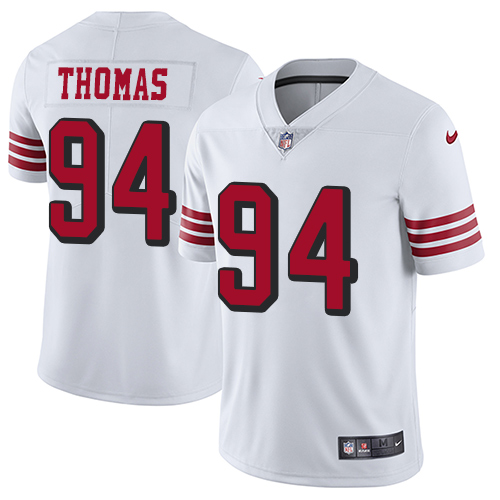 San Francisco 49ers Limited White Men Solomon Thomas NFL Jersey 94 Rush Vapor Untouchable